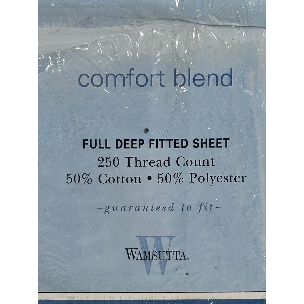 Wamsutta Signature Full Deep Fitted Sheet Sand 250 TC Cotton Blend FED250BL